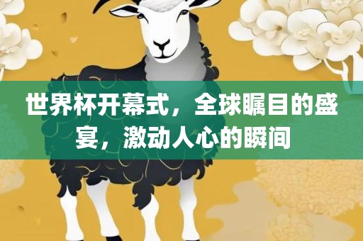 世界杯开幕式，全球瞩目的盛宴，激动人心的瞬间