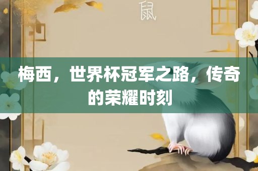 梅西，世界杯冠军之路，传奇的荣耀时刻