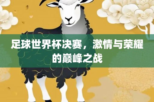 足球世界杯决赛，激情与荣耀的巅峰之战