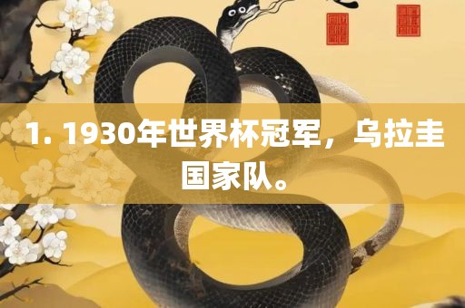 1. 1930年世界杯冠军，乌拉圭国家队。