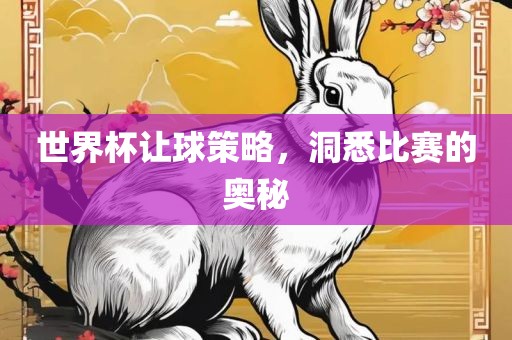 世界杯让球策略，洞悉比赛的奥秘