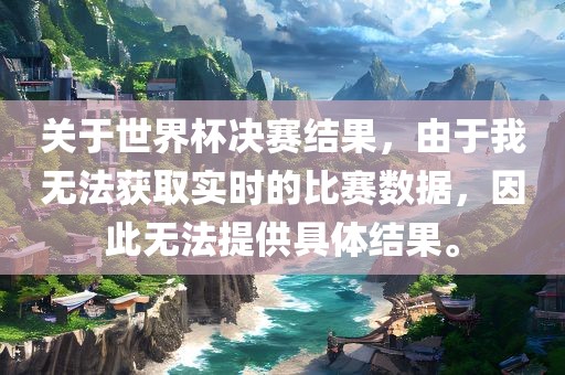 关于世界杯决赛结果，由于我无法获取实时的比赛数据，因此无法提供具体结果。