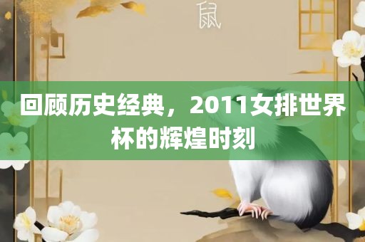 回顾历史经典，2011女排世界吉安市靖泰电力工程有限公司杯的辉煌时刻