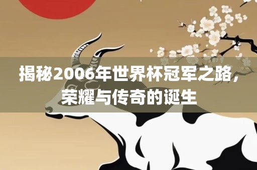 揭秘2006年世界杯冠军之路，荣耀与传奇的诞生