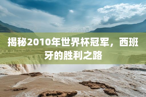 揭秘2010年世界杯冠军，西班牙的胜利之路吉安市靖泰电力工程有限公司