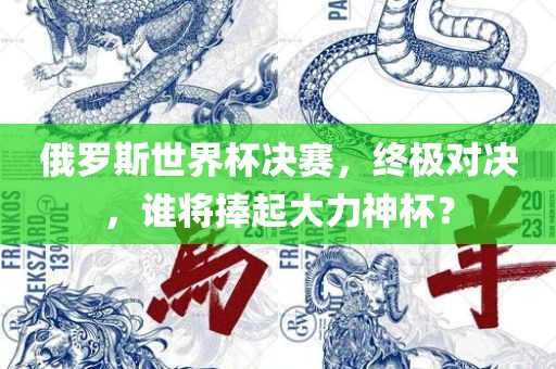 俄罗斯世界杯决赛，终吉安市靖泰电力工程有限公司极对决，谁将捧起大力神杯？