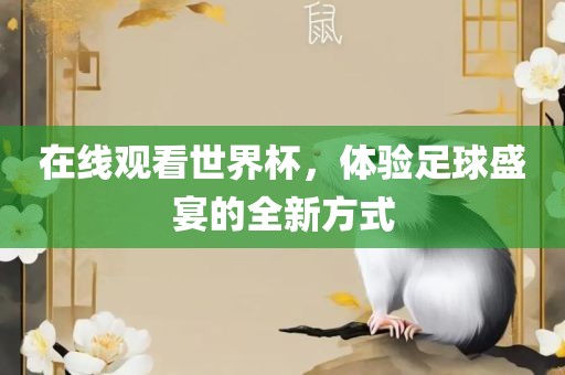 在线观看世界杯，体验足球盛宴的全新方式吉安市靖泰电力工程有限公司