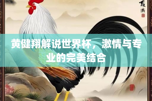 黄健翔解说世界杯，激情与专业的完美结合