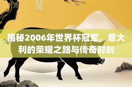 揭秘2006年世界杯冠军，意大利的荣耀之路与传奇时刻