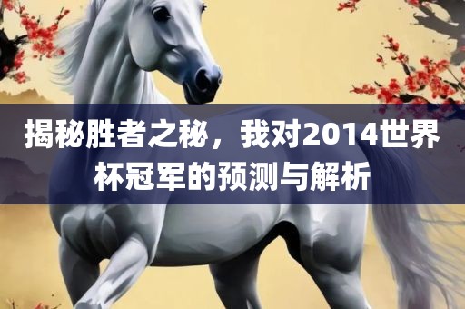 揭秘胜者之秘，我对2014世界杯冠军的预测与解析