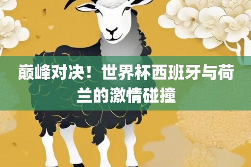 巅峰对决！世界杯西班牙与荷兰的激情碰撞