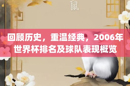 回顾历史，重温经典，2006年世界杯排名及球队表现概览