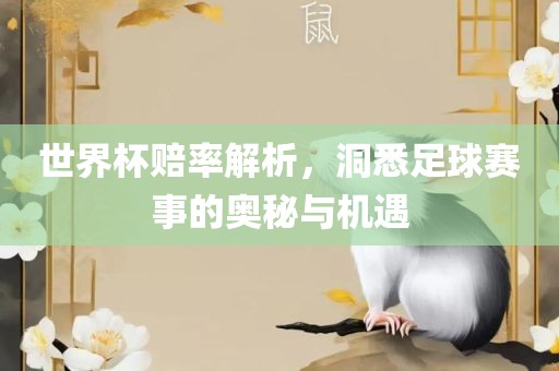 世界杯赔率解析，洞悉足球赛事的奥秘与机遇吉安市靖泰电力工程有限公司