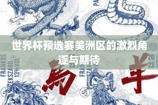 世界杯预选赛美洲区的激烈角逐与期待