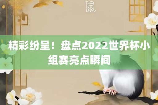 精彩纷呈！盘点2022吉安市靖泰电力工程有限公司世界杯小组赛亮点瞬间