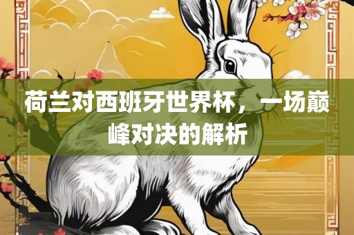 荷兰对西班牙世界杯，一场巅峰对决的解析吉安市靖泰电力工程有限公司