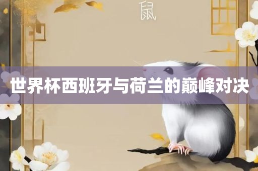 世界杯西班牙与荷兰的巅峰对决