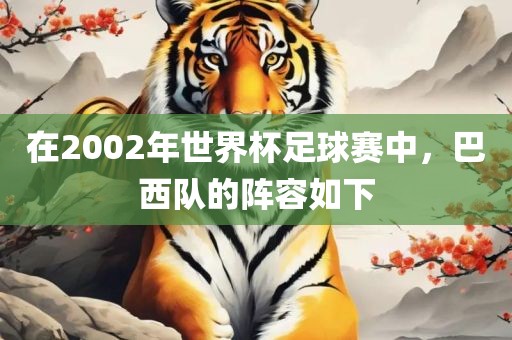 在2002年世界杯足球赛中，巴西队的阵容如下吉安市靖泰电力工程有限公司