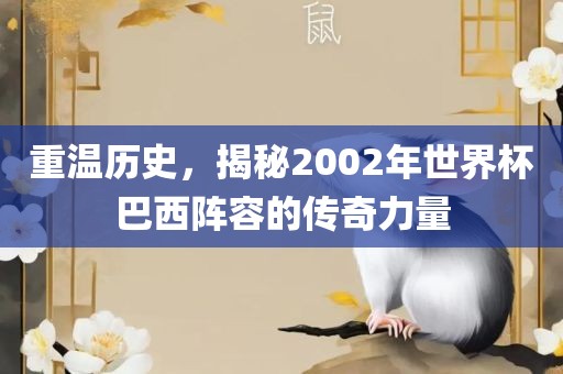 重温历史，揭秘2002年世界杯巴西阵容的传奇力量吉安市靖泰电力工程有限公司