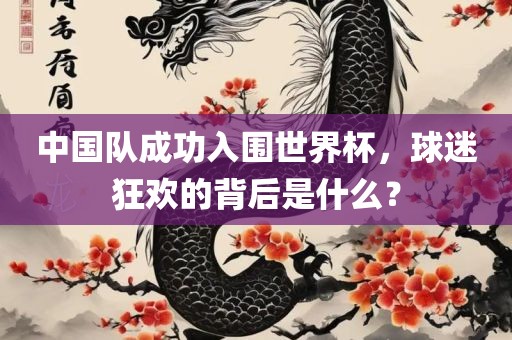 中国队成功入围世界杯，球迷狂欢的背后是什么？吉安市靖泰电力工程有限公司