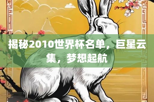 揭秘2010世界杯名单，巨星云集，梦想起航吉安市靖泰电力工程有限公司