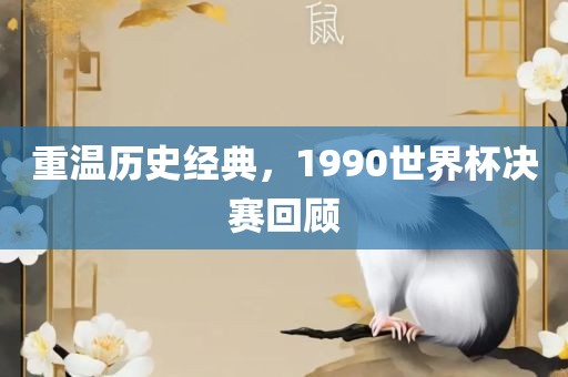重温历史经典，1990世界杯决赛回顾