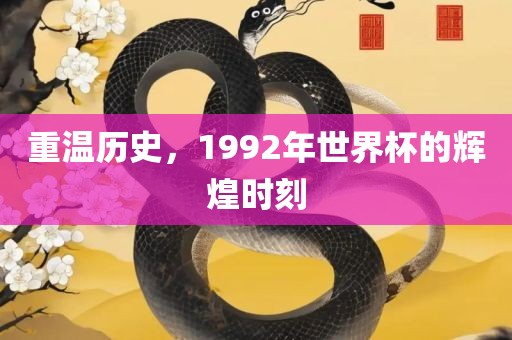 重温历史，1992年世界杯的辉煌时刻