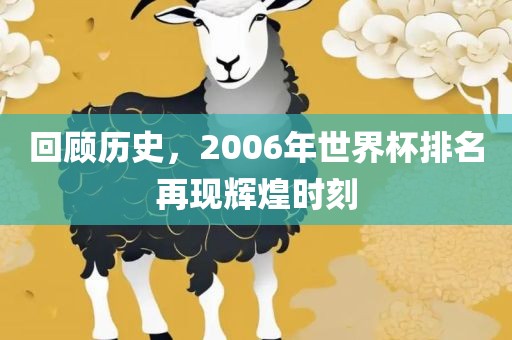 回顾历史，2006年世界杯排名再现辉煌时刻