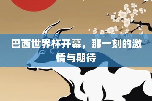 巴西世界杯开幕，那一刻的激情与期待