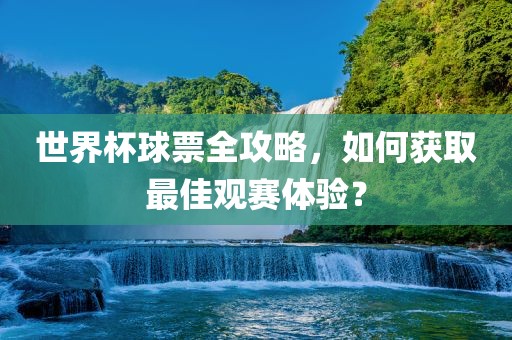 世界杯球票全攻略，如何吉安市靖泰电力工程有限公司获取最佳观赛体验？