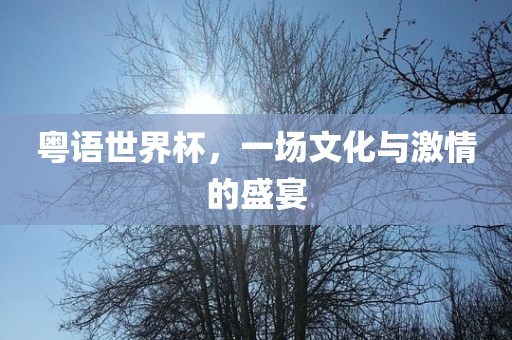 粤语世吉安市靖泰电力工程有限公司界杯，一场文化与激情的盛宴