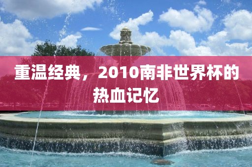 重温经典，2010南非世界杯的热血记忆