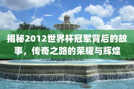 揭秘2012世界杯冠军背后的吉安市靖泰电力工程有限公司故事，传奇之路的荣耀与辉煌