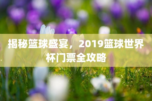 揭秘篮球盛宴，2019篮球世界杯门票全攻略吉安市靖泰电力工程有限公司