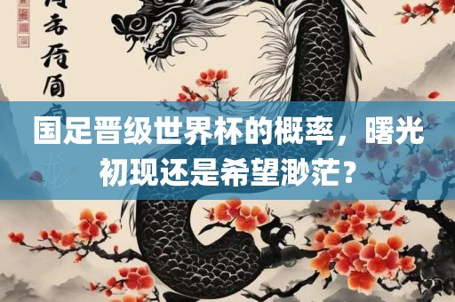 国足晋级世界杯的概率，曙光初现还是希望渺茫？