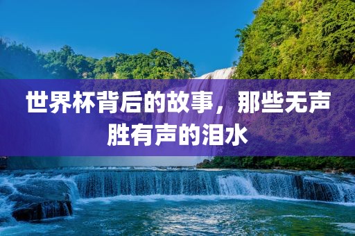 世界杯背后的故事，那些无声胜有声的泪水