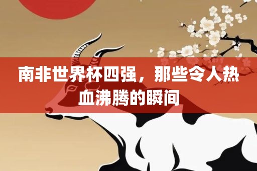南非世界杯四强，那些令人热血沸腾的瞬间