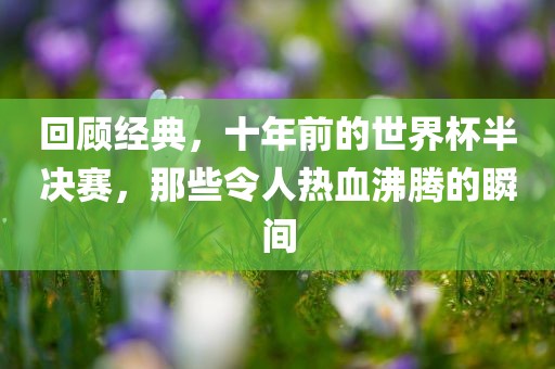 回顾经典，十年前的世界杯半决赛，那些令人热血沸腾的瞬间