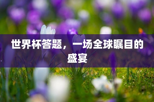 世界杯答题，一场全球瞩目的盛宴吉安市靖泰电力工程有限公司