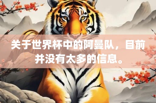 关于世界杯中的阿曼队，目前并没有太多的信息。