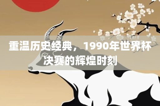 重温历史经典，1990年世界杯决赛的辉煌时刻