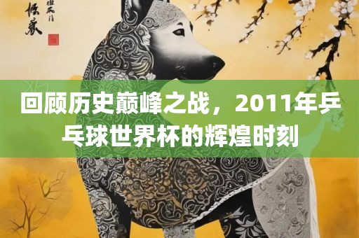 回顾历史巅峰之战，2011年乒乓球世界杯的辉煌时刻