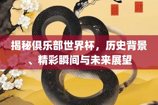 揭秘俱乐部世界杯，历史背景、精彩瞬间与未来展望