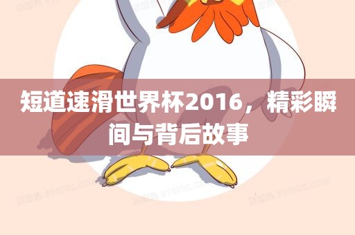 短道速滑世界杯2016，精彩瞬间与背后故事