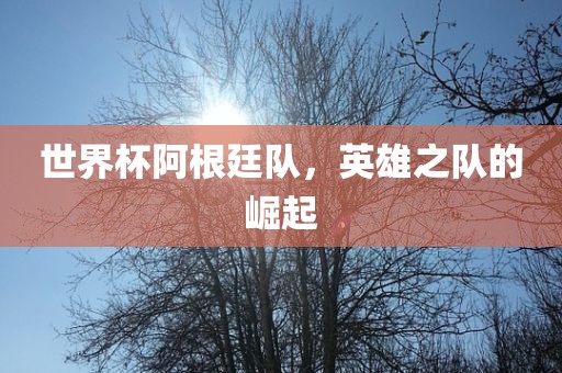 世界杯阿根廷队，英雄之队的崛起