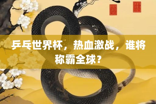 乒乓世界杯，热血激战，谁将称霸全球？
